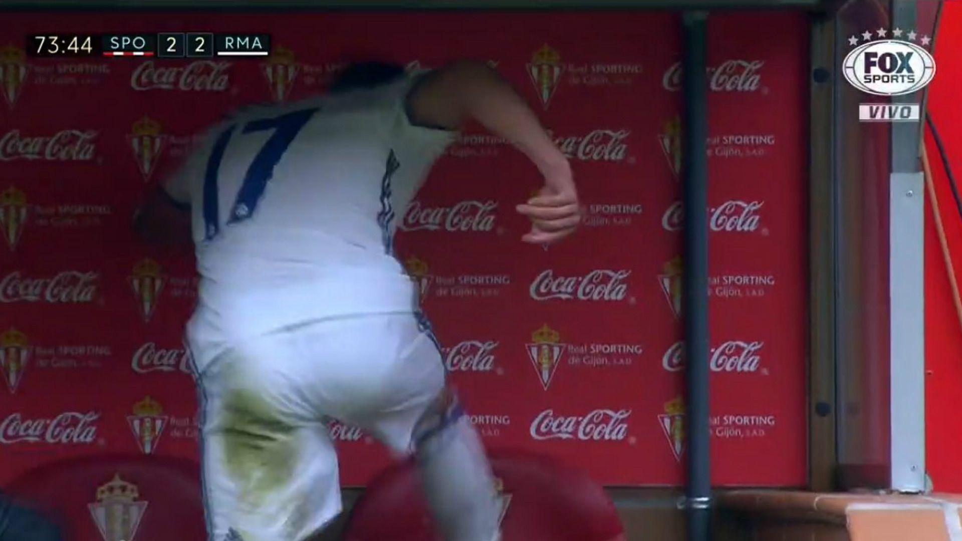 Captura Lucas Vazquez banquillo