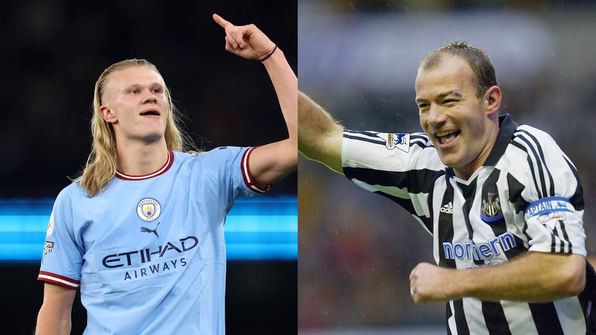 Erling Haaland Alan Shearer split