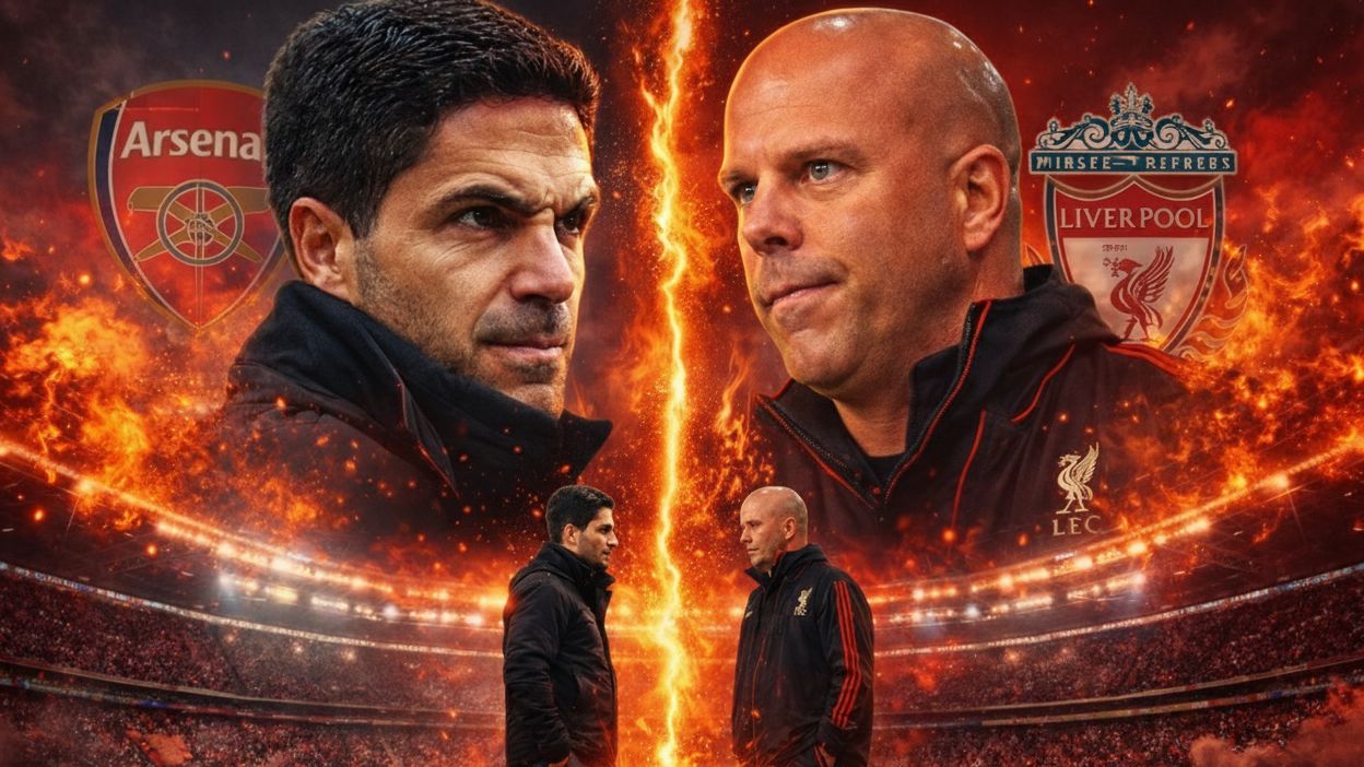 Arne Slot Liverpool Mikel Arteta Arsenal GFX GOAL ONLY
