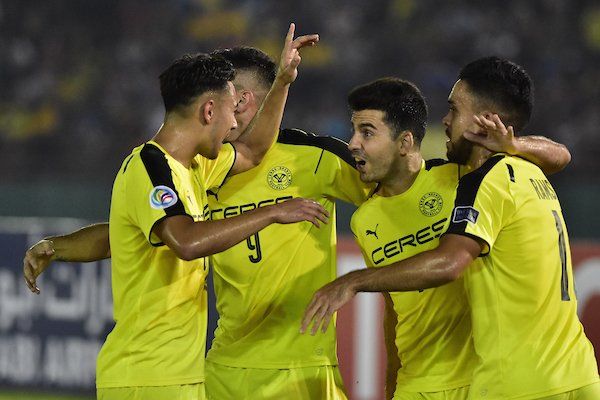 Ceres Negros celebrate win over Hanoi