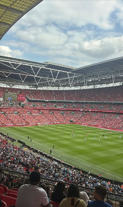 Maya Jama Wembley Manchester City FA Cup 2025