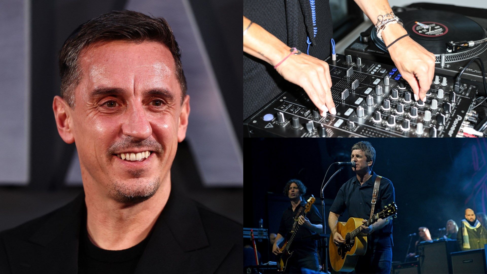 Gary Neville DJ Noel Gallagher split