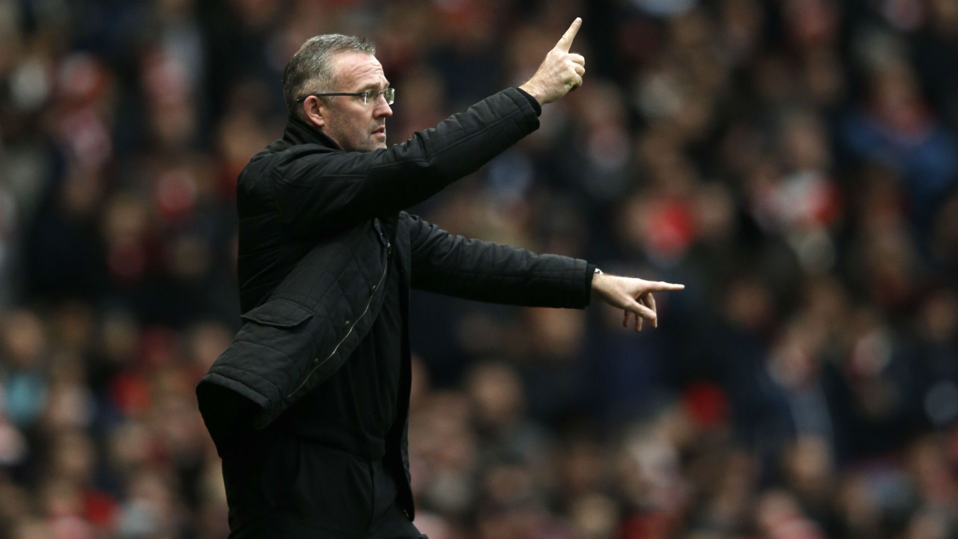 Paul Lambert Premier League Arsenal v Aston Villa 010215