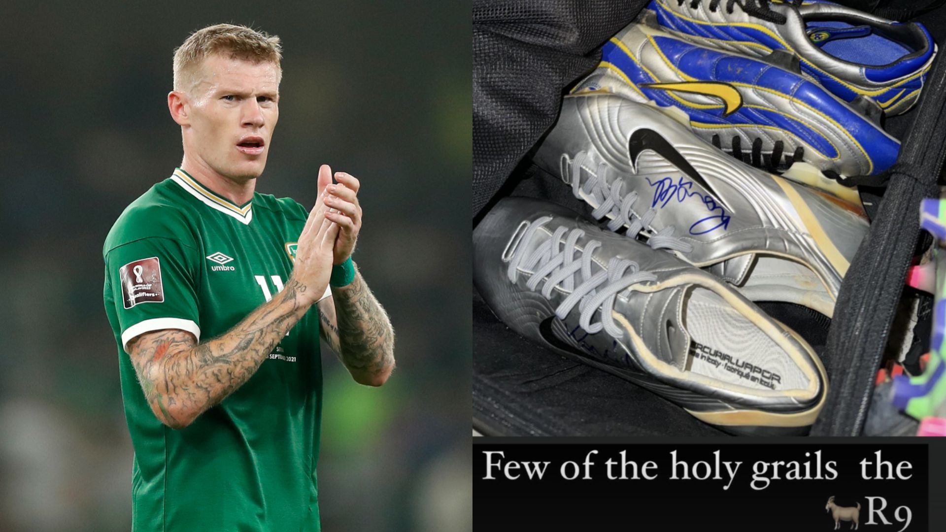 James McClean Ronaldo boot collection
