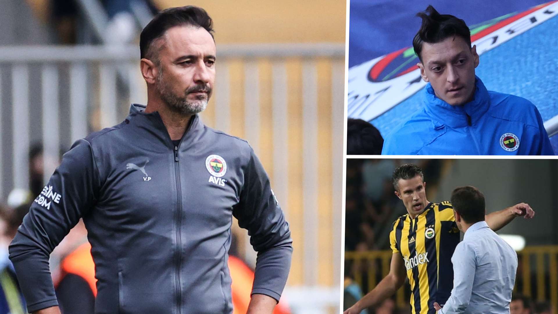 Vitor Pereira & Mesut Ozil & Robin van Persie