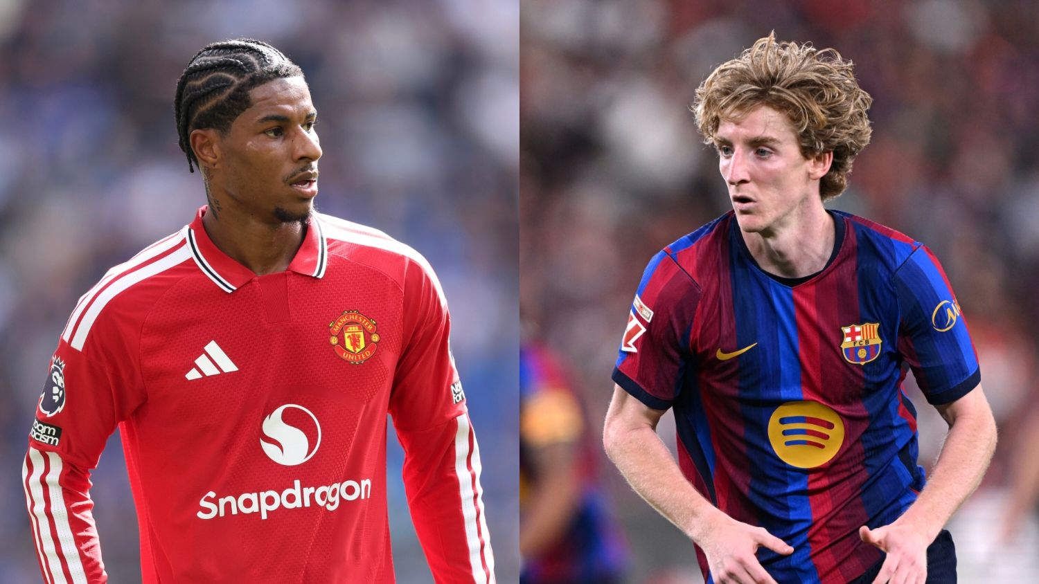 Marcus Rashford Anthony Gordon Manchester United Barcelona
