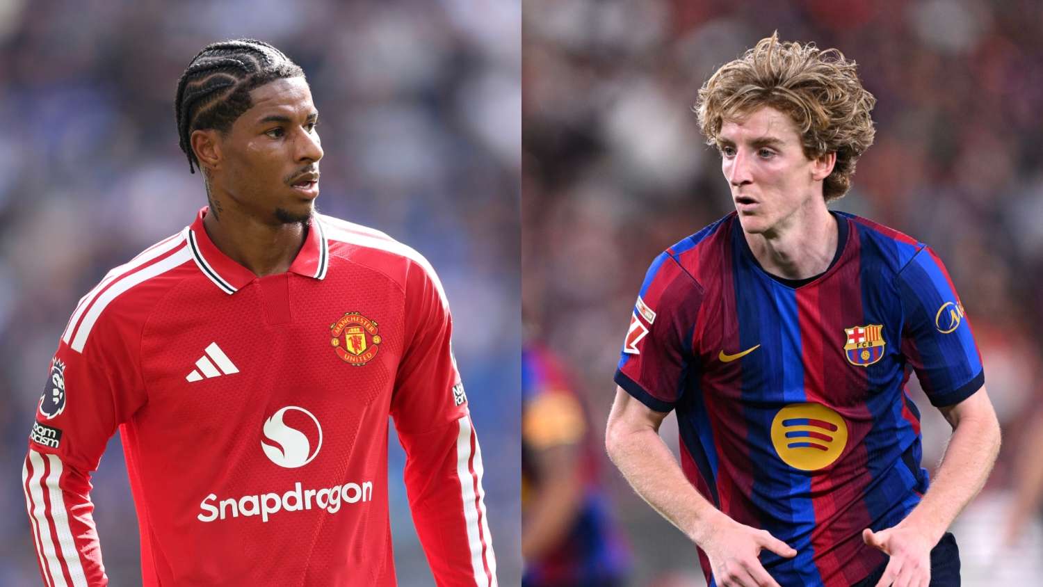 Marcus Rashford Anthony Gordon Manchester United Barcelona