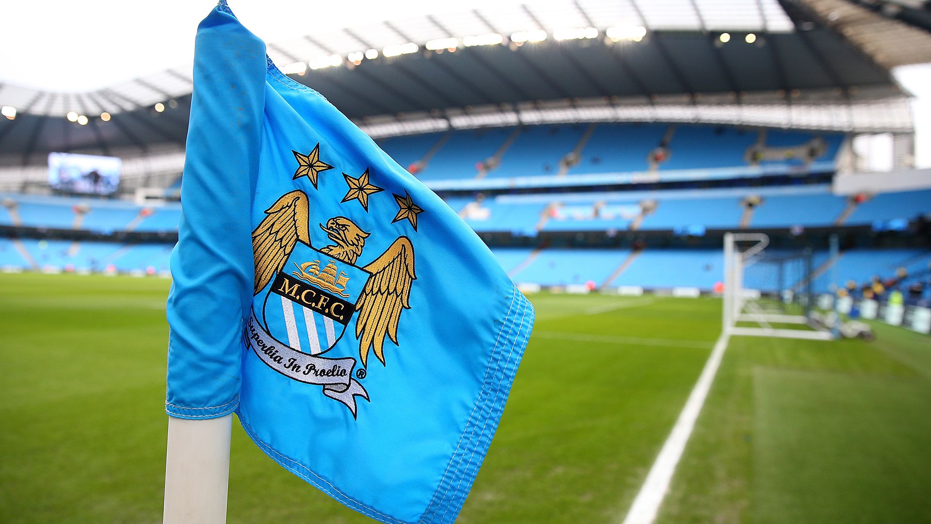 Manchester City Hull City Corner Flag Premier League 07022015