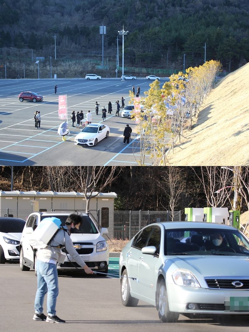 경남 드라이브 스루 모습