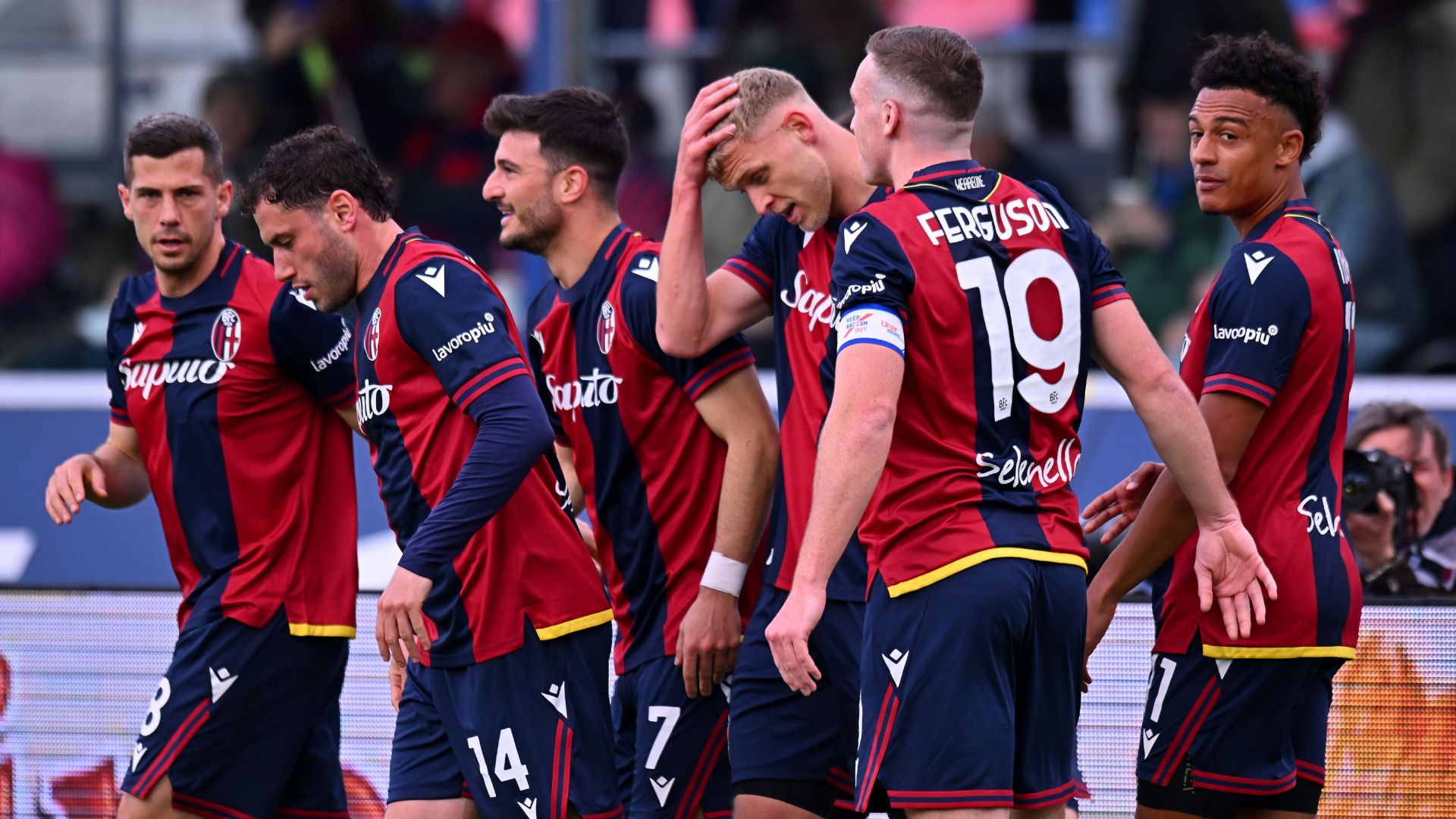 Bologna Lazio esultanza serie a 16 marzo 2025