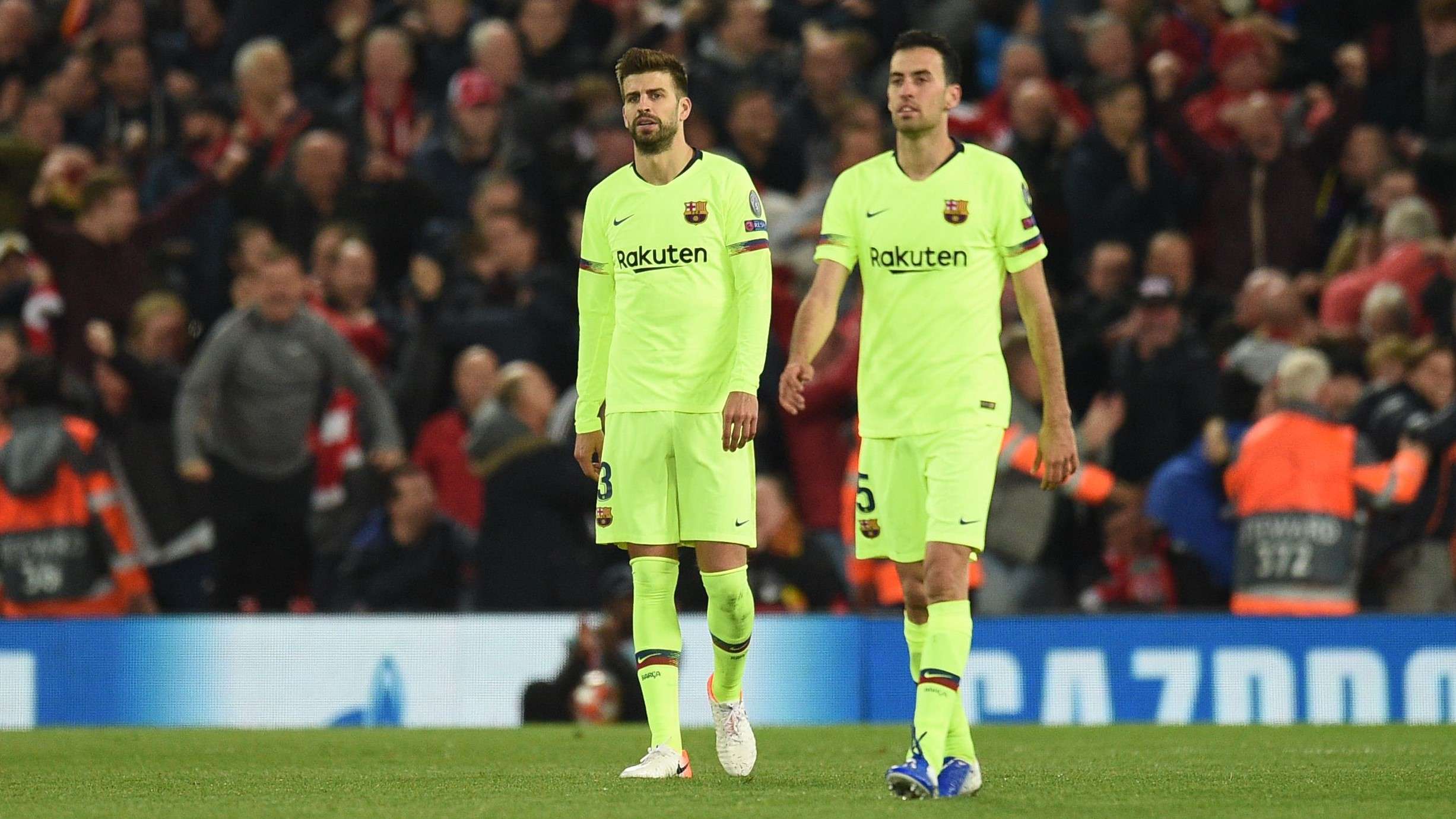 Sergio Busquets Gerard Pique Liverpool Barcelona UCL 07052019