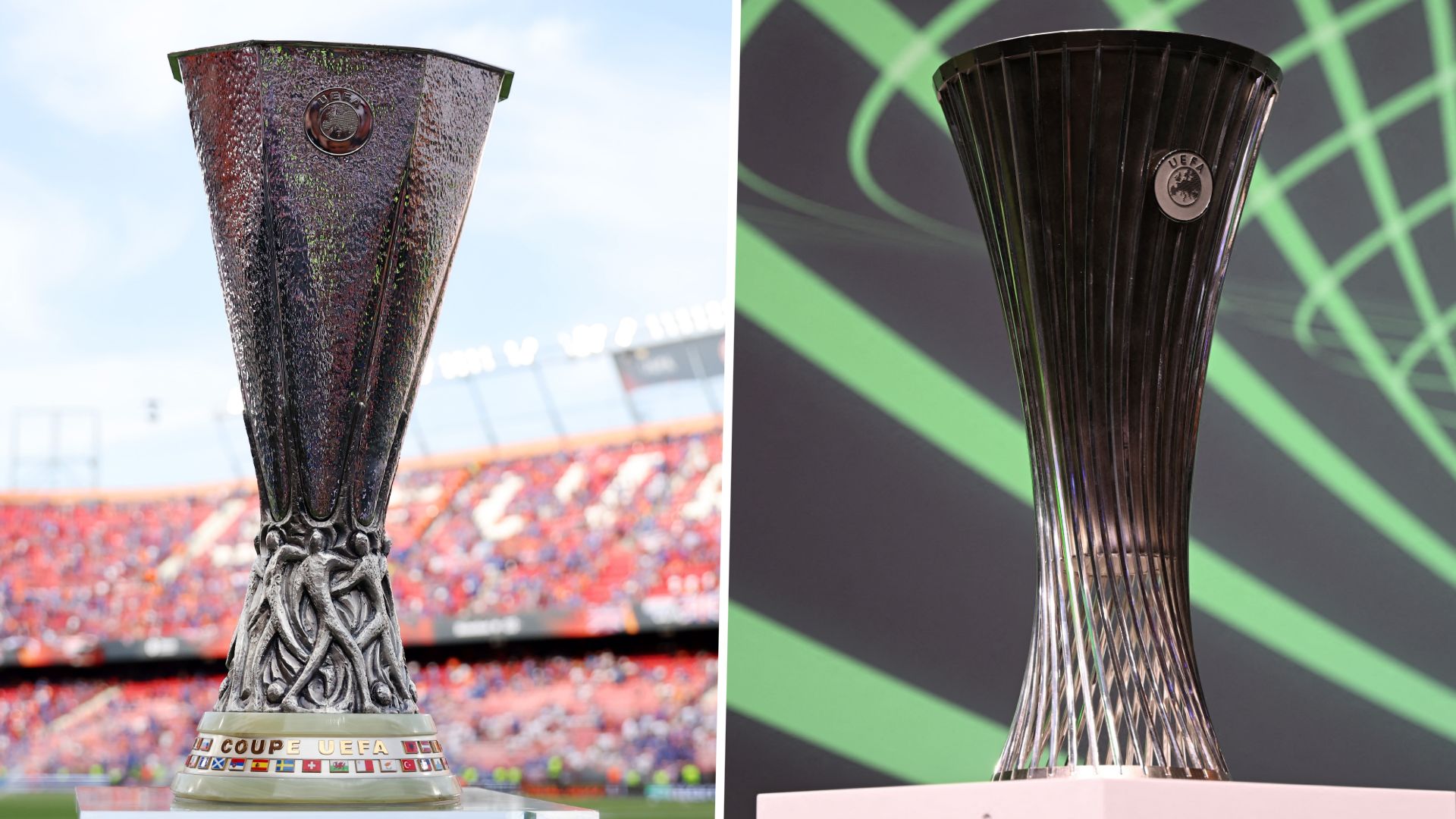 Europa League Conference League trophies