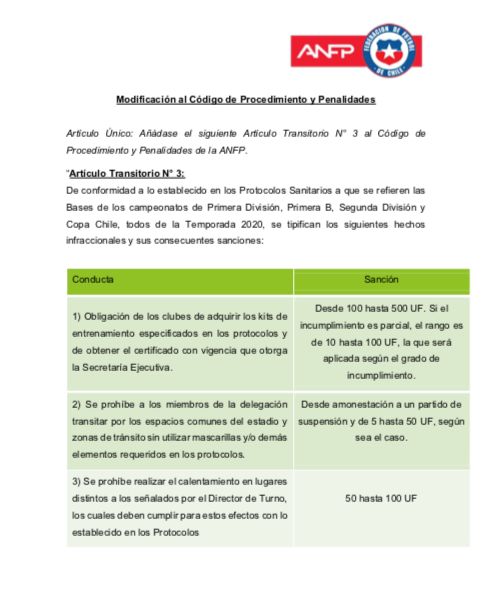 Cambios torneo chileno 1