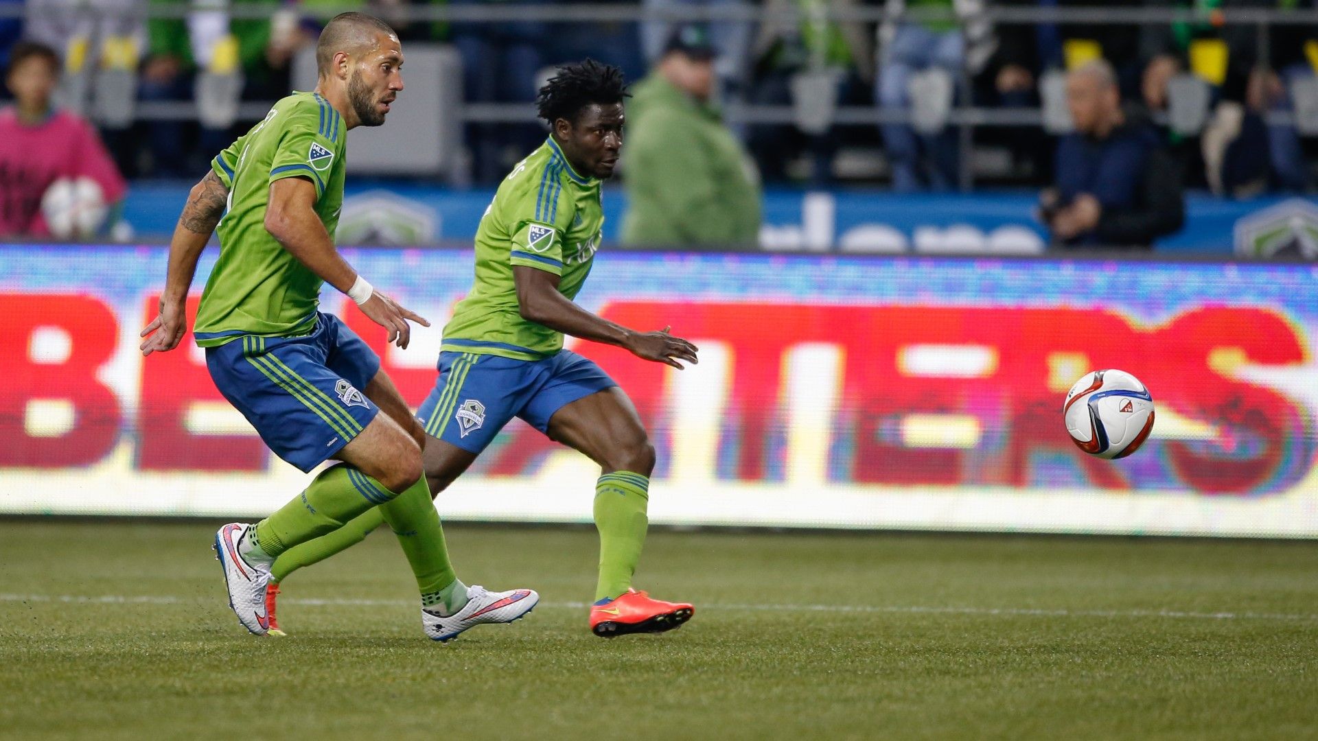 Clint Dempsey and Obafemi Martins of Seattle Sounders