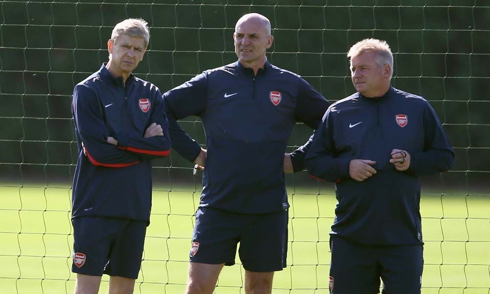 Arsene Wenger Steve Bould Neil Banfield Arsenal