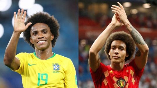 브라질의 윌리안(좌)과 벨기에의 악셀 비첼(우). 사진 출처=스페인 매체 마르카 인터넷판