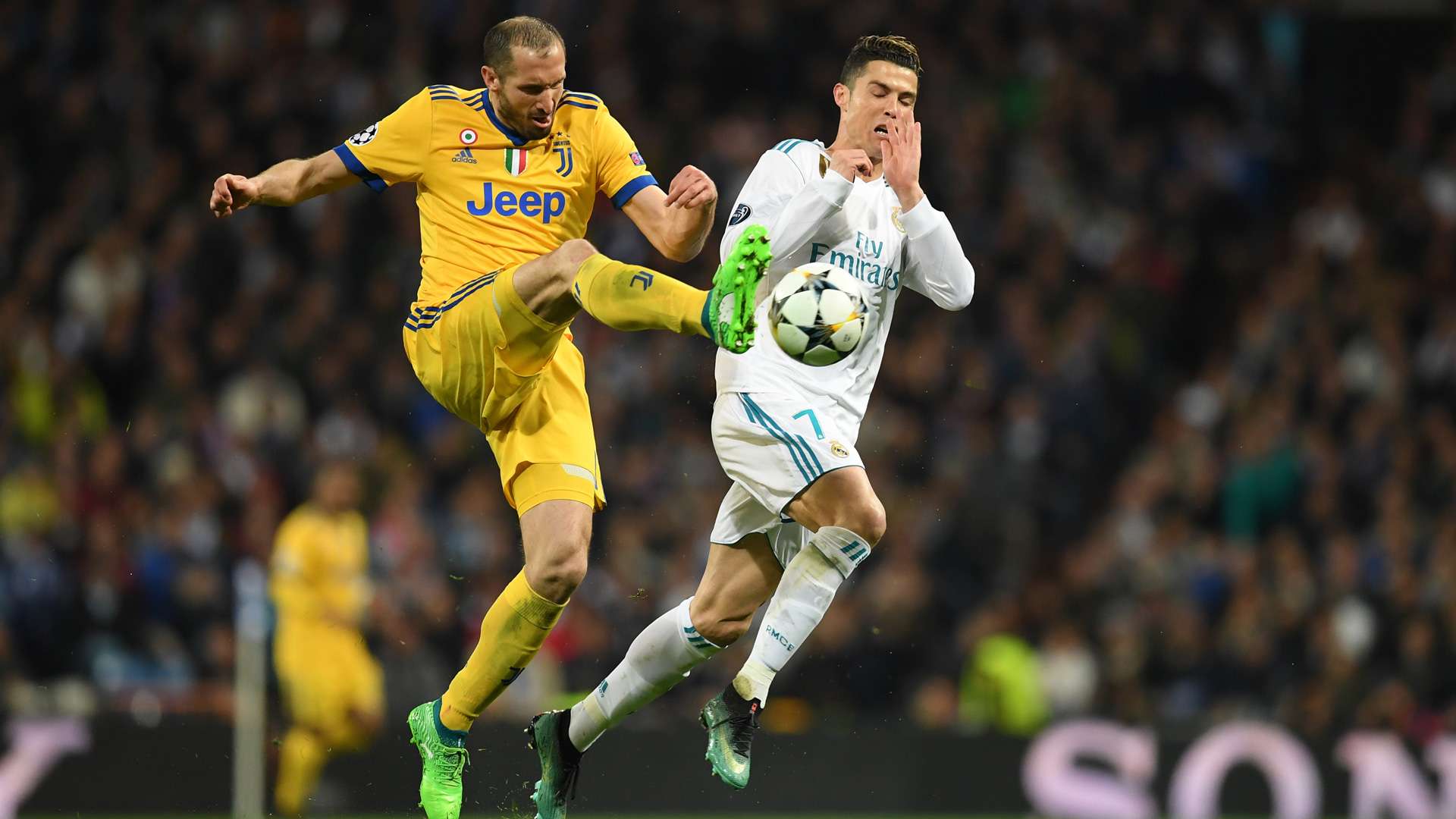 Giorgio Chiellini Cristiano Ronaldo Juventus Real Madrid CHampions League 11042018