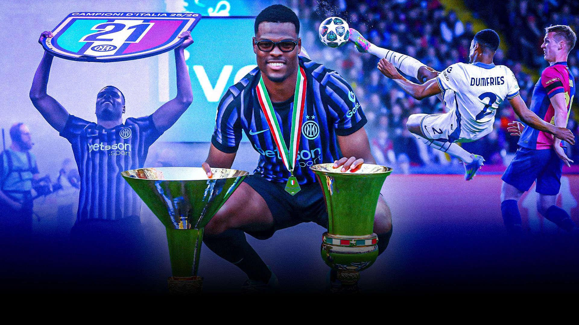 Denzel Dumfries Inter GOAL Italy