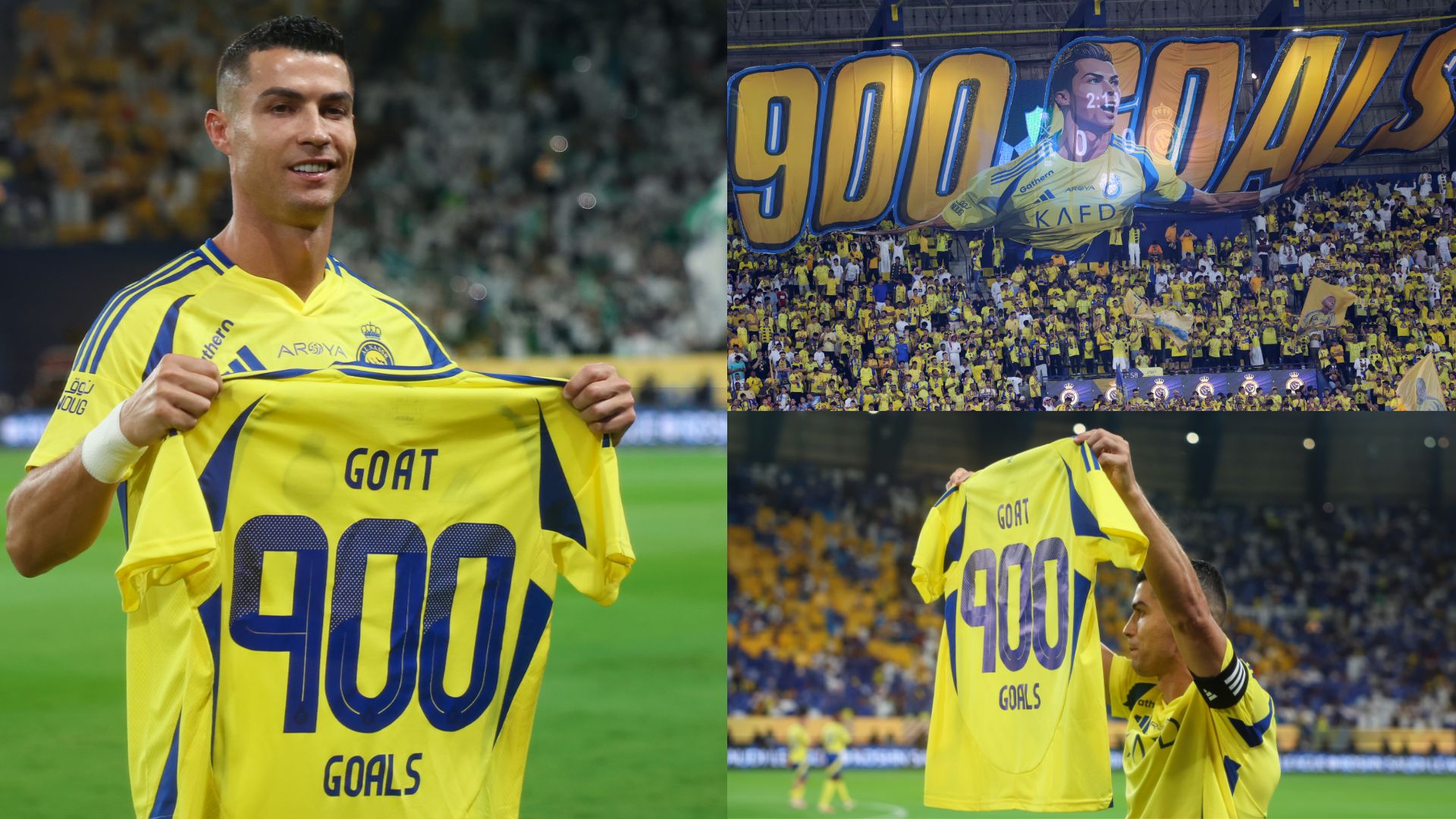 Cristiano Ronaldo honoured as the 'GOAT' as Al-Nassr present special ...