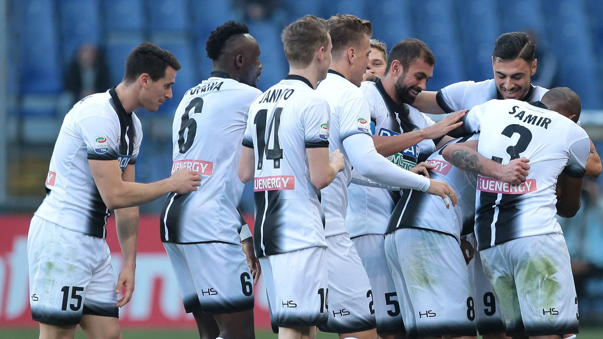 Udinese celebrating Genoa Serie A