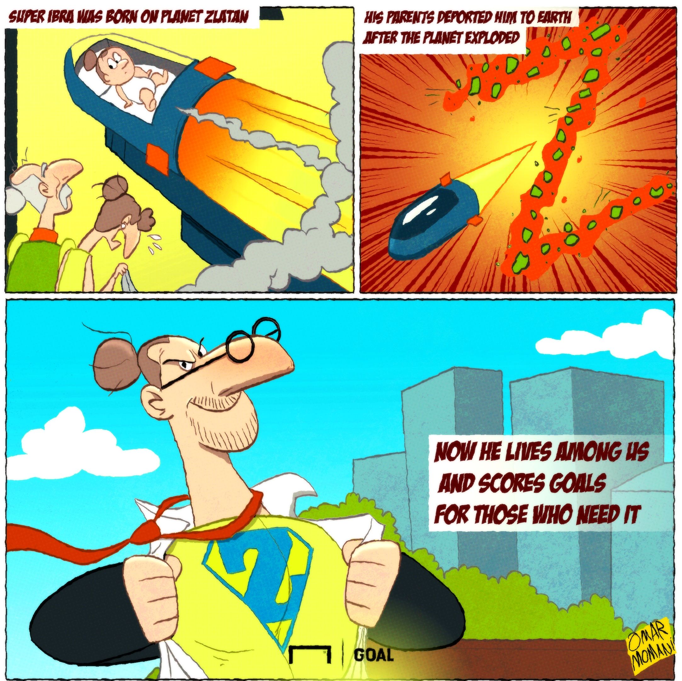 Zlatan Ibrahimovic cartoon