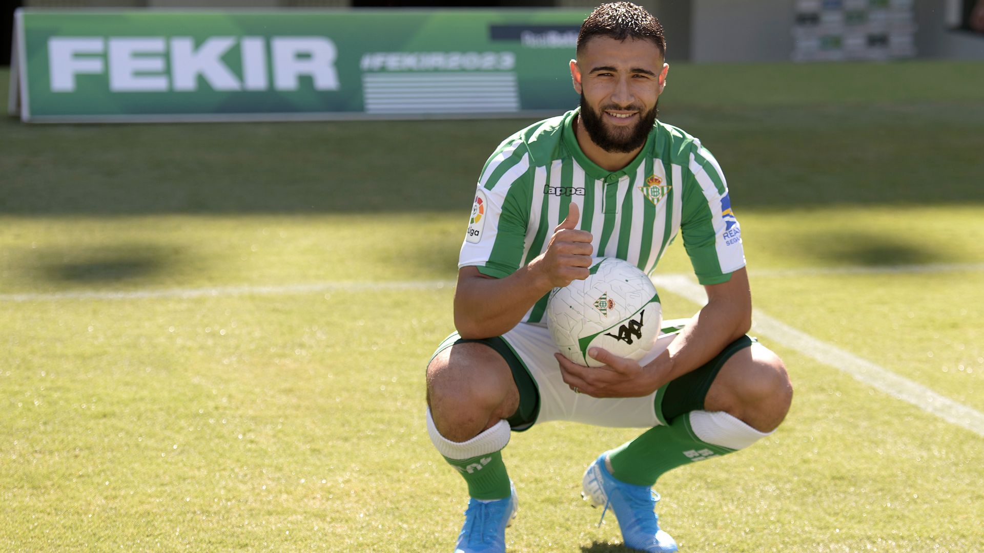 Nabil Fekir, présentation au Betis Séville, stade Benito Villamarin, le 6 août 2019