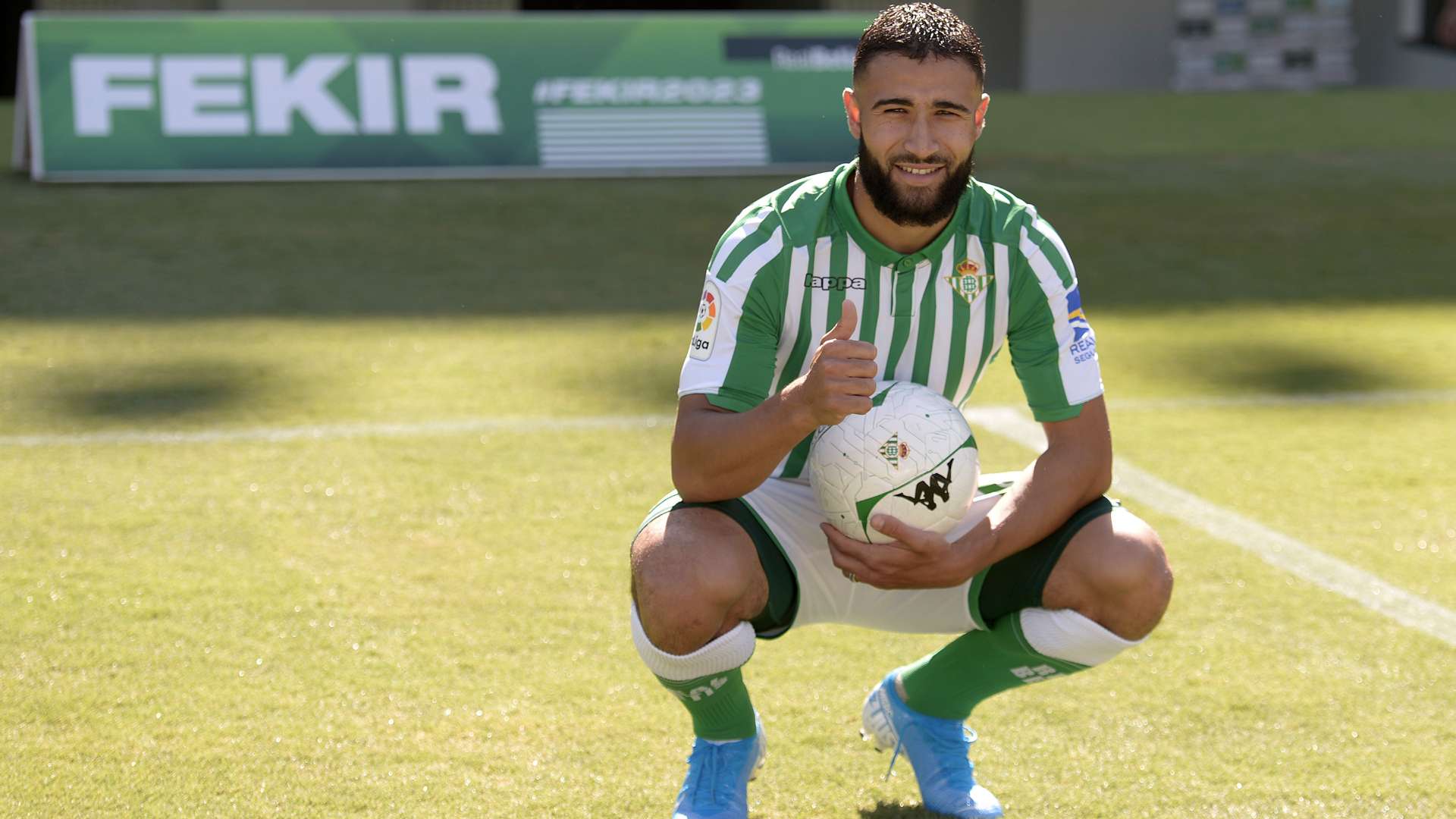 Nabil Fekir, présentation au Betis Séville, stade Benito Villamarin, le 6 août 2019