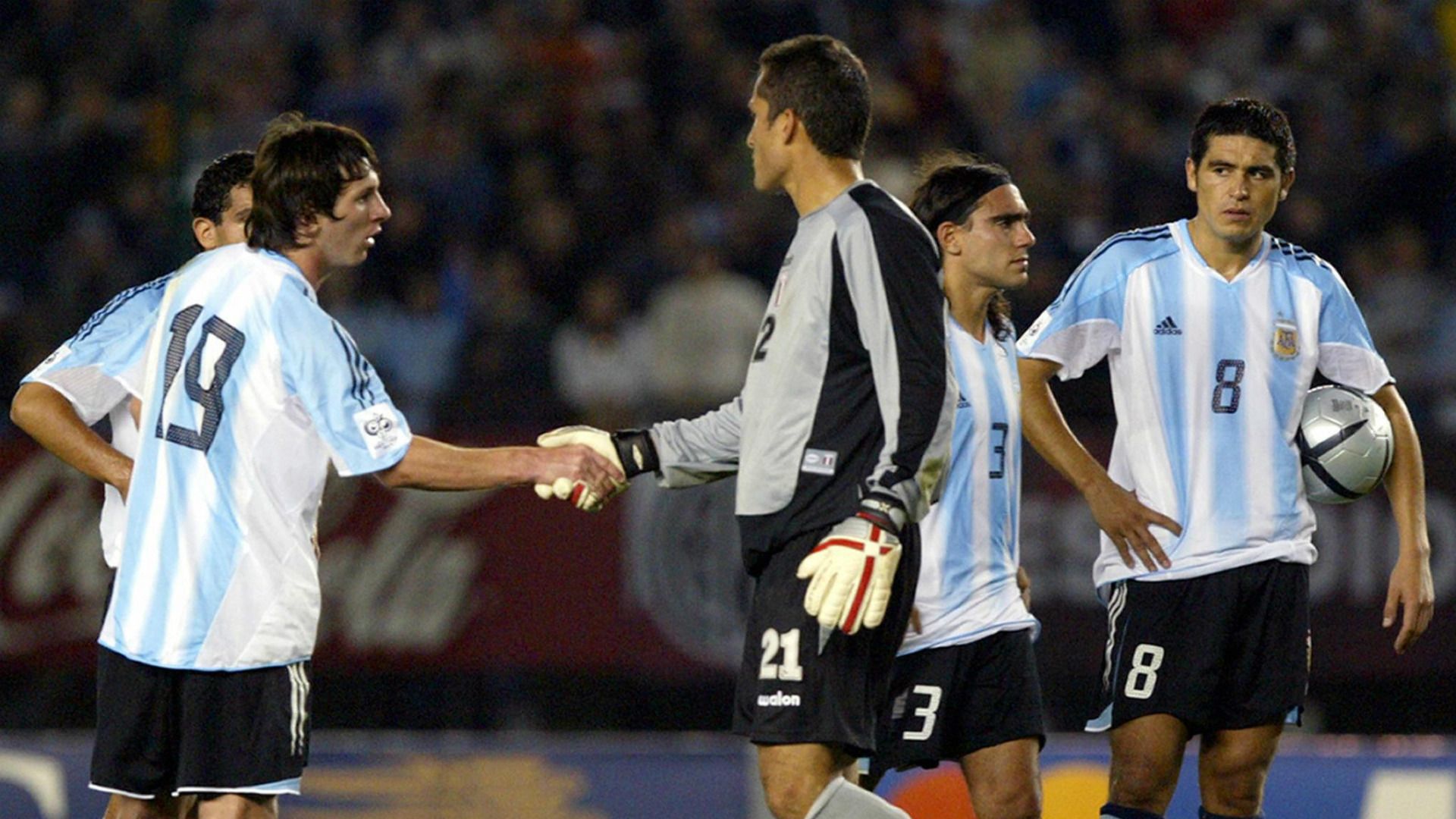 Lionel Messi Juan Roman Riquelme Argentina