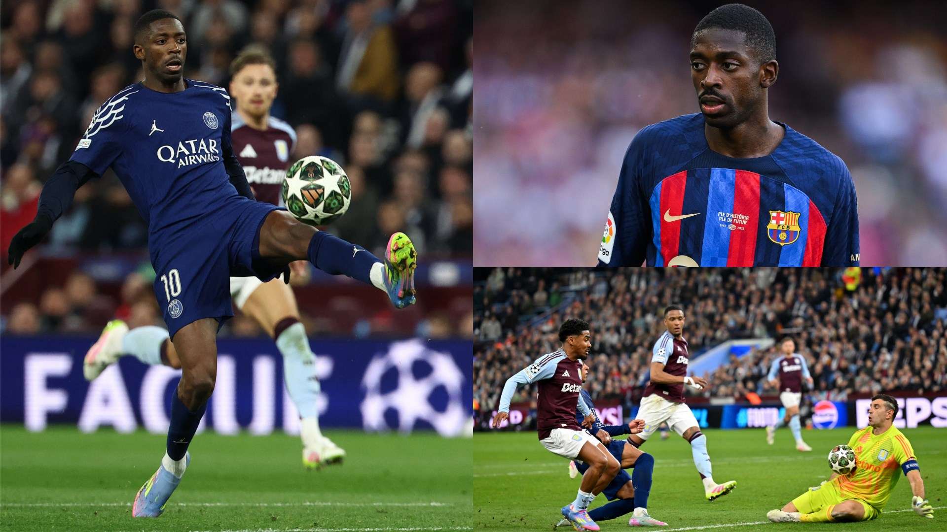 Emiliano Martinez Aston Villa Ousmane Dembele PSG UCL 2024-2025