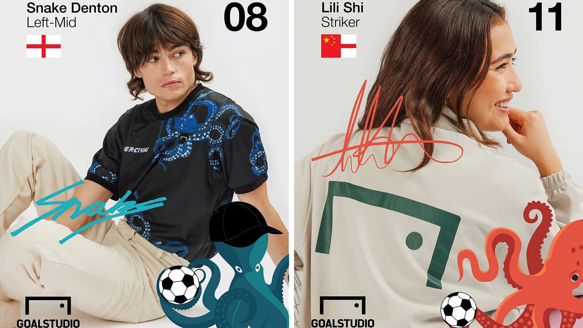 Percival x GOALSTUDIO capsule collection - world cup cards pt one