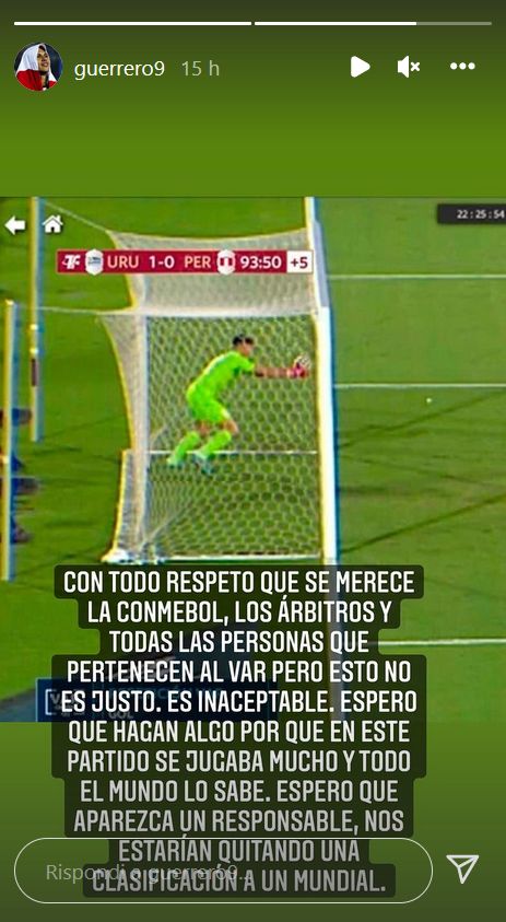 Guerrero story Uruguay Peru