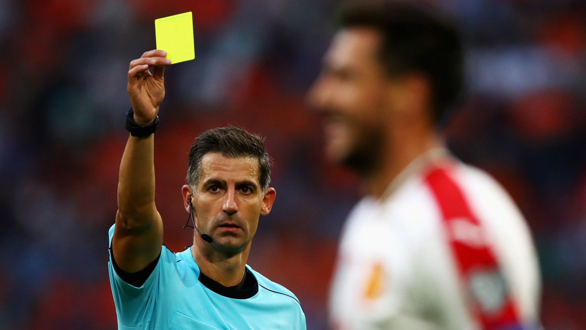 Referee Tasos Sidiropoulos Ivelin Popov Bulgaria FIFA 2018 World Cup Qualifier