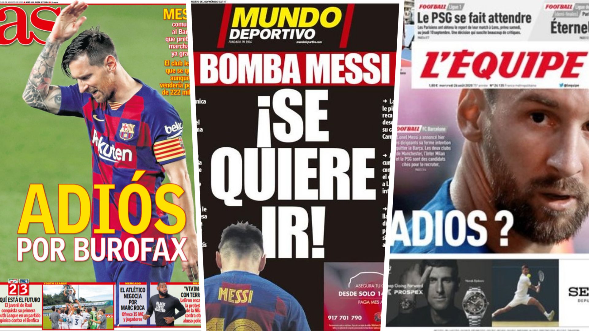 Portadas Messi burofax