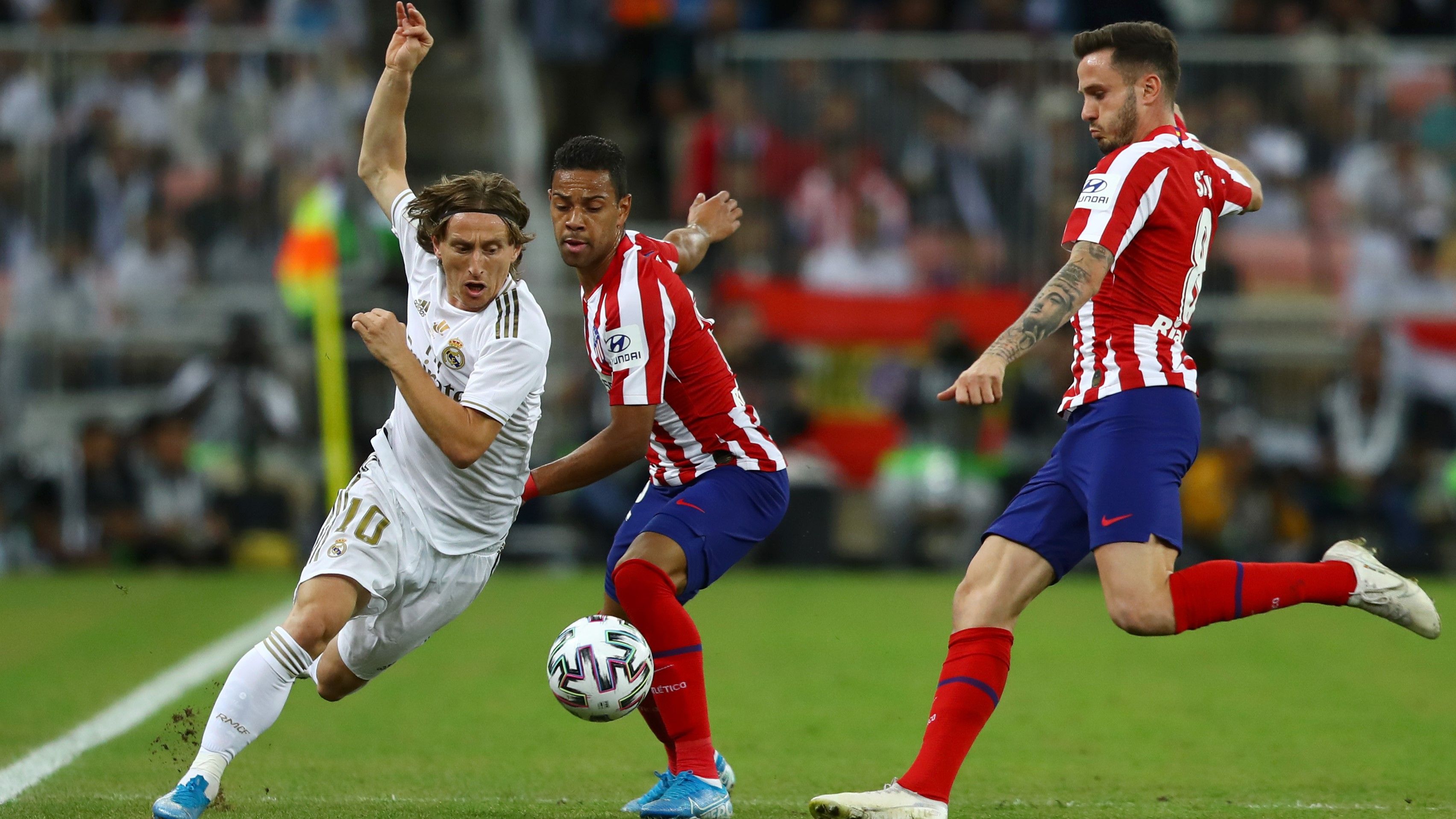 Luka Modric Saul Niguez Renan Lodi Atletico Real Madrid Supercopa 12012020