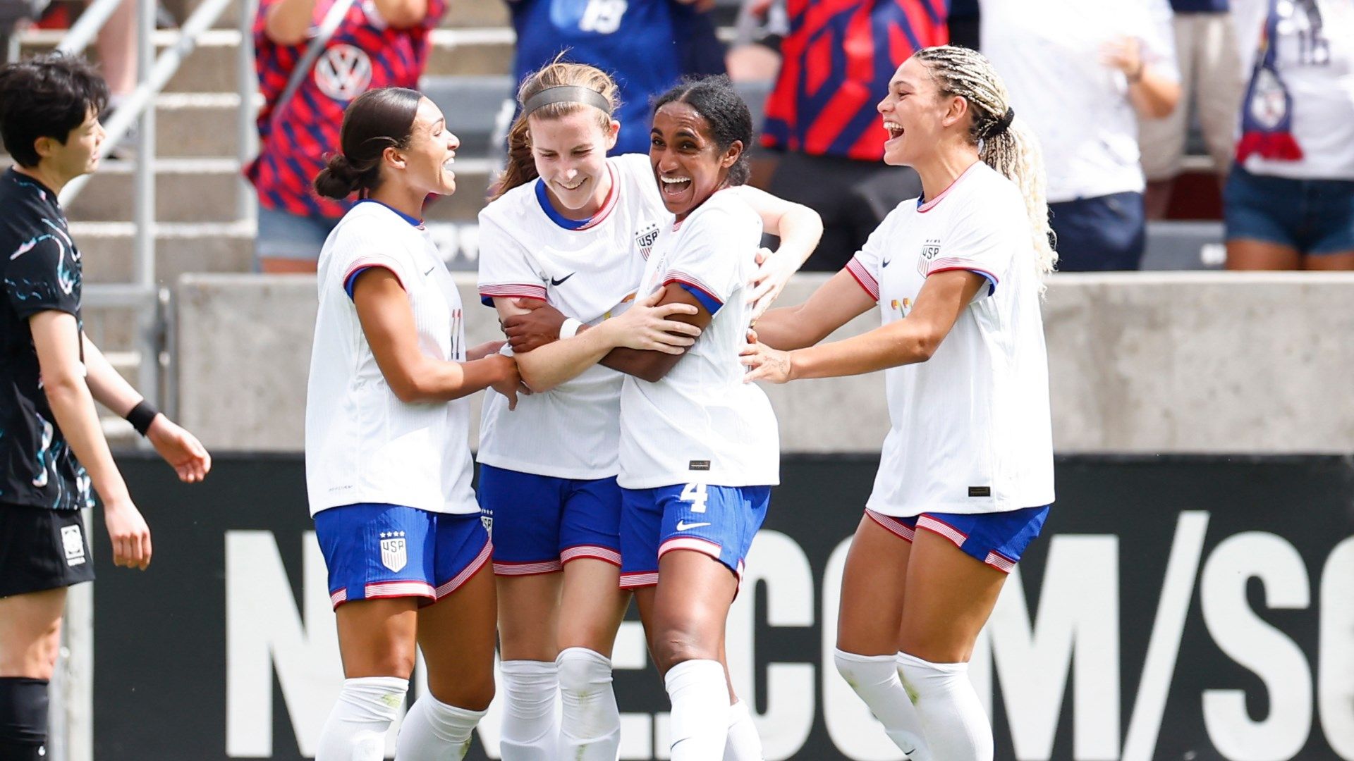 USWNT celebrate 2024