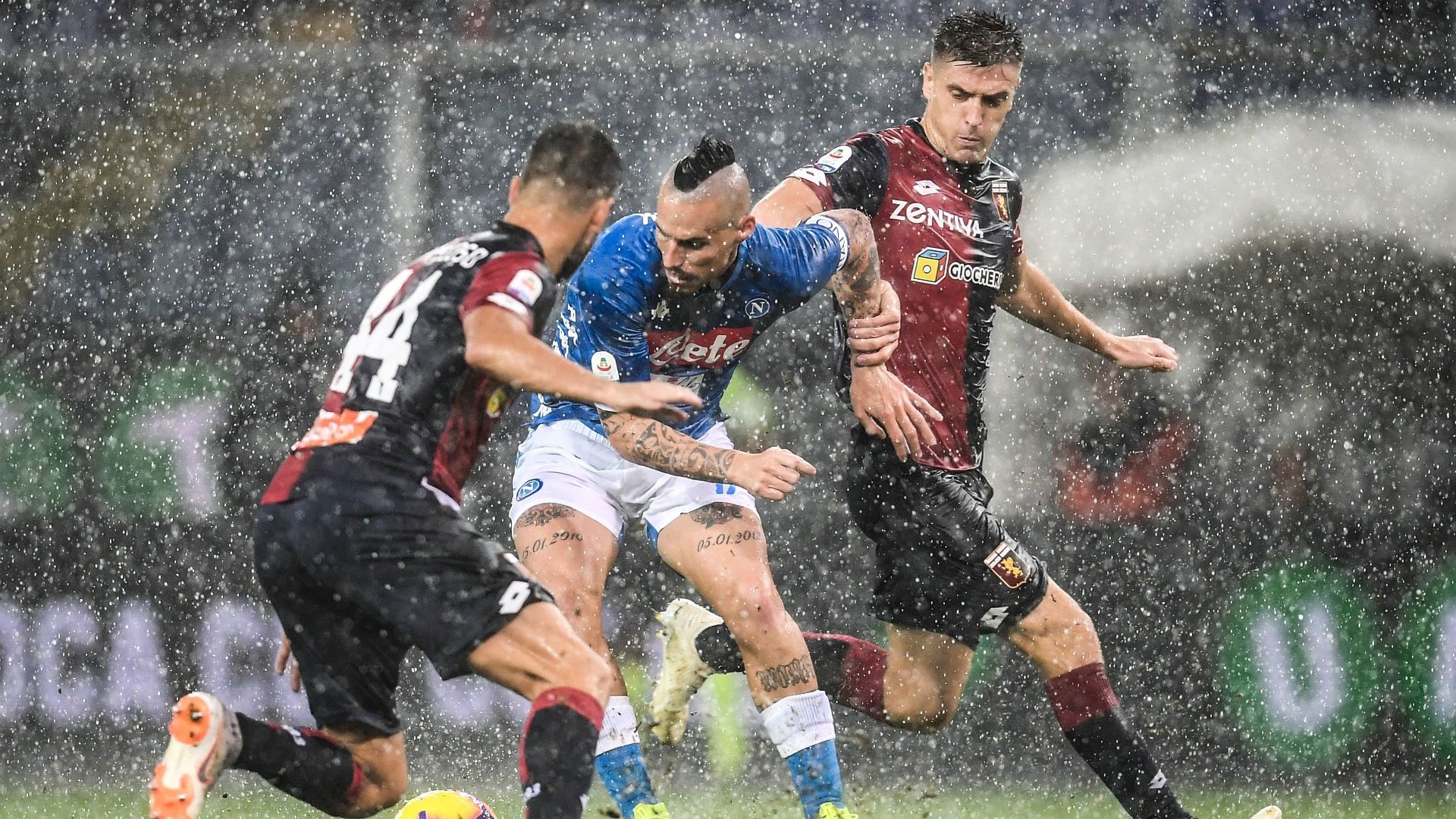 Marek Hamsik Krzysztof Piatek Genoa Napoli Serie A