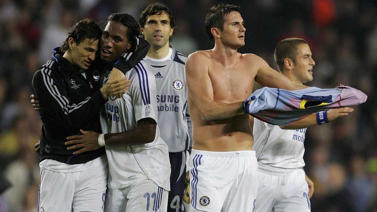 Khalid Boulahrouz and Drogba, Joe Cole, Hilario and Frank Lampard