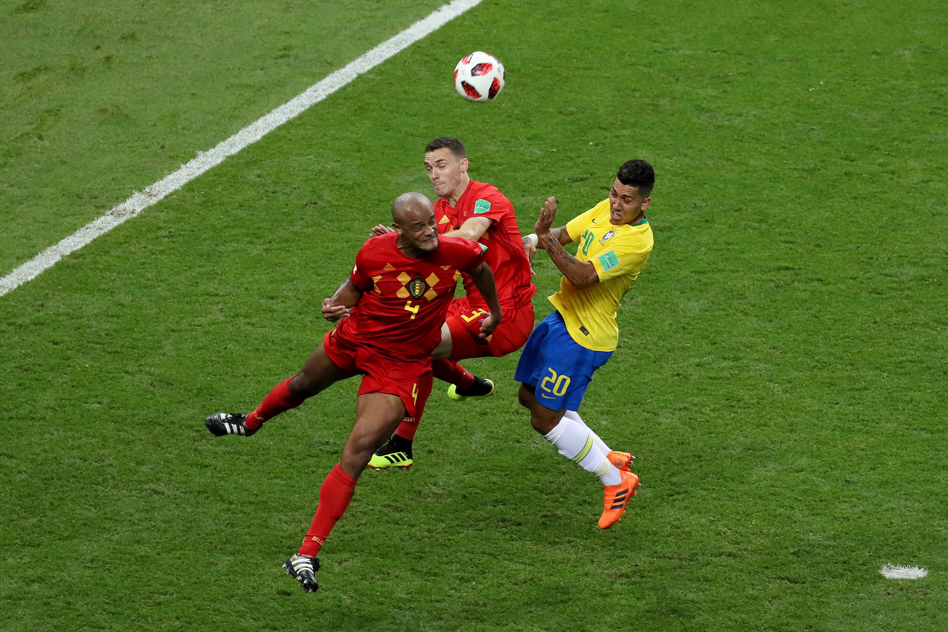 Vincent Kompany Thomas Vermaelen Roberto Firmino Brazil Belgium World Cup 07/06/18