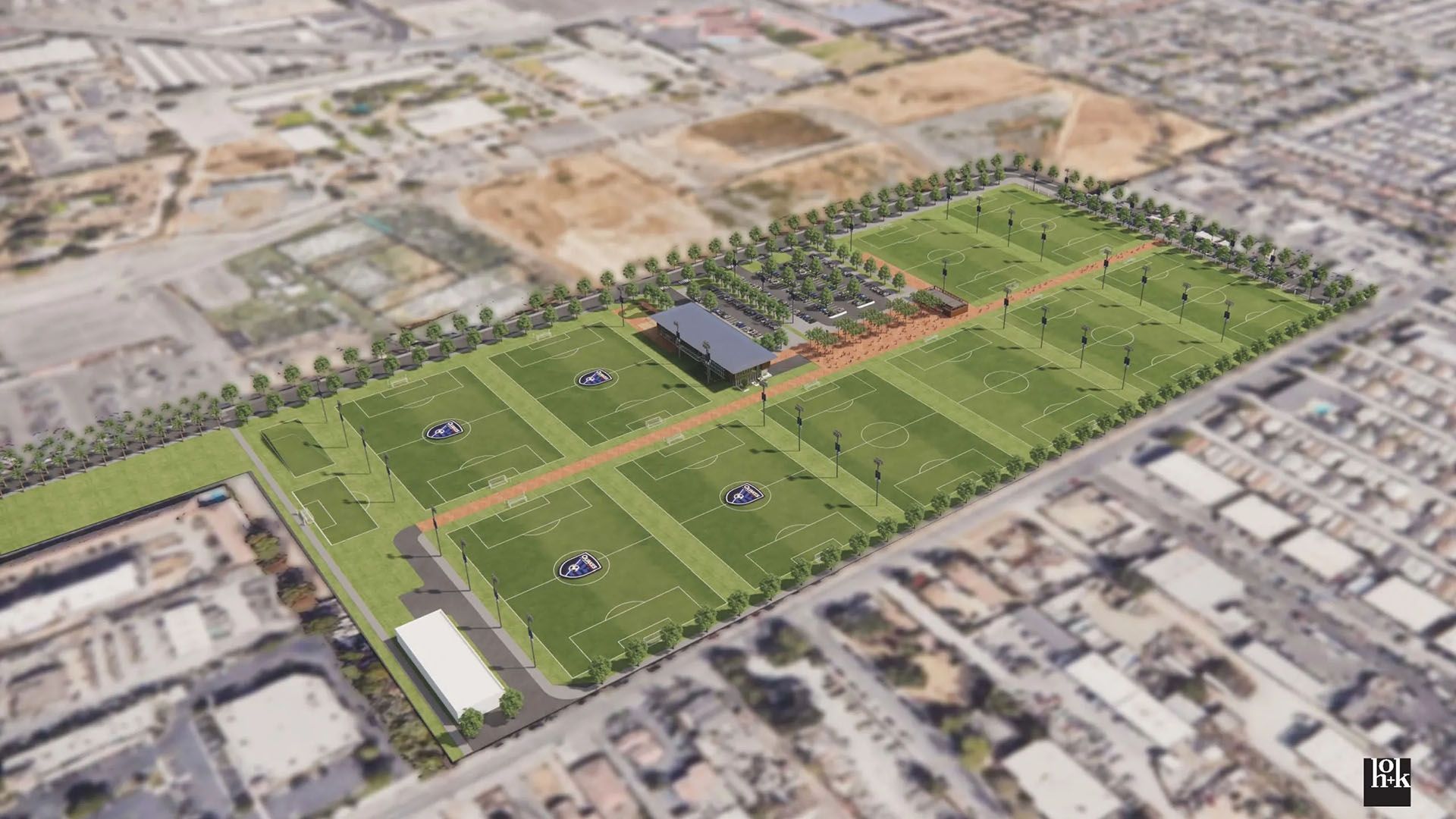 San Jose Earthquakes training complex rendering 2022