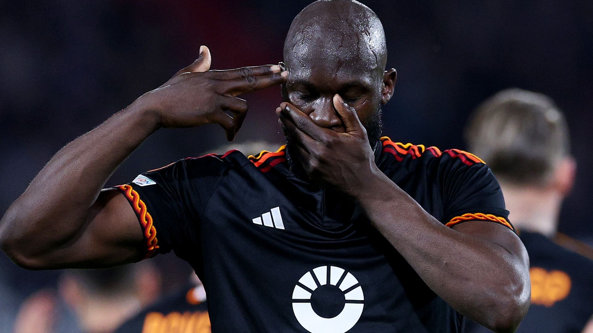 Lukaku esultanza Feyenoord Roma
