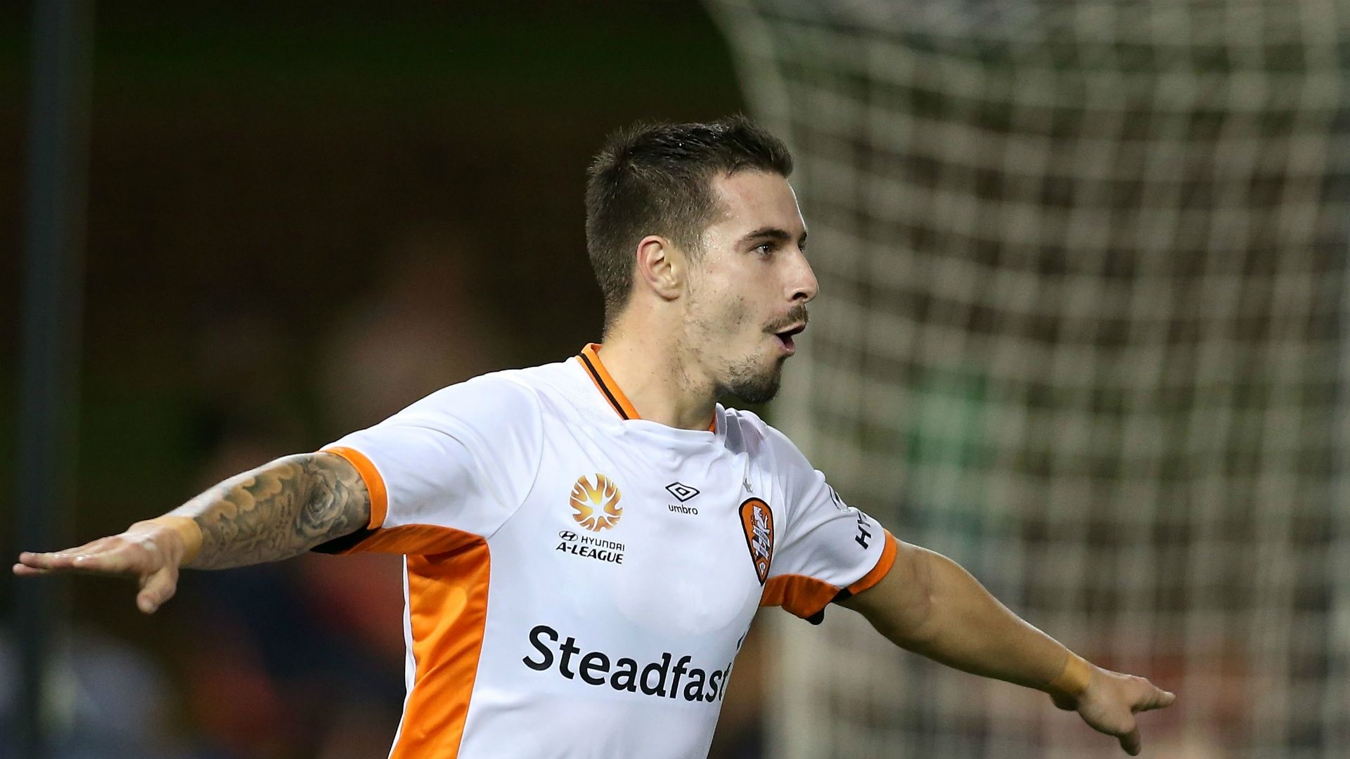 Jamie Maclaren Newcastle Jets v Brisbane Roar A-League 05032017