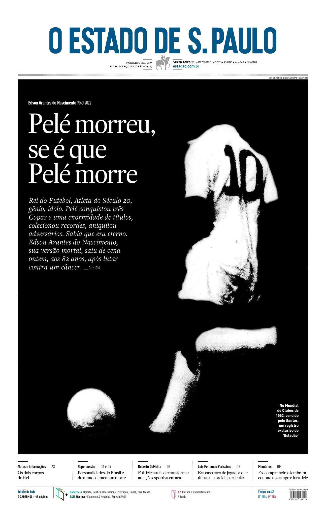 Portda O Estado de Sao Paulo Pelé