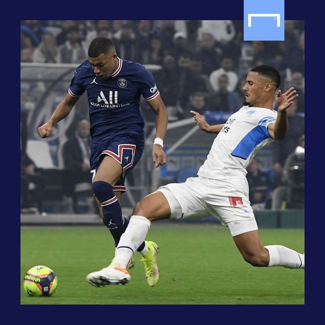 William Saliba Kylian Mbappe Marseille PSG GFX