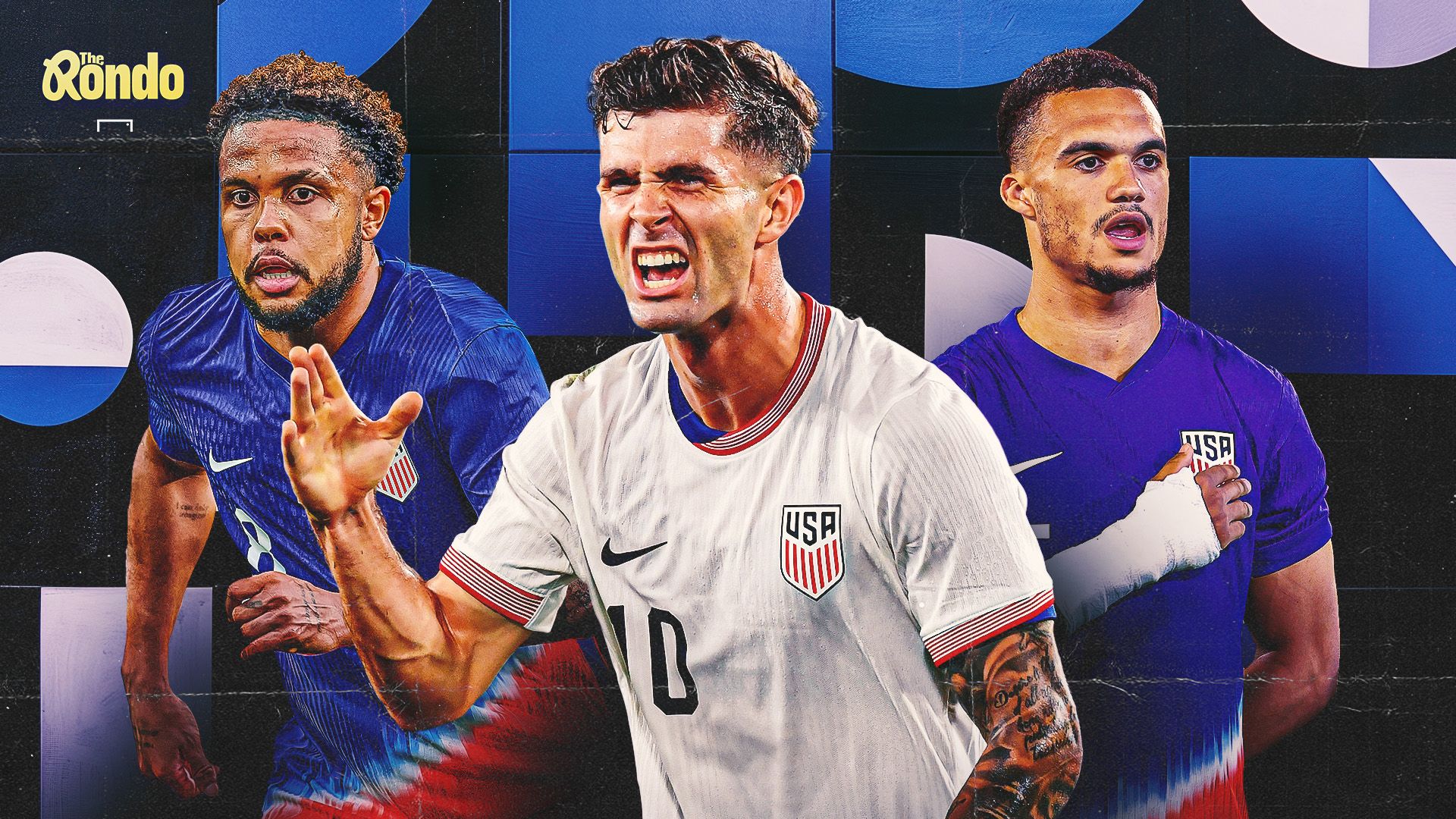 Christian Pulisic, Antonee Robinson, Weston McKennie