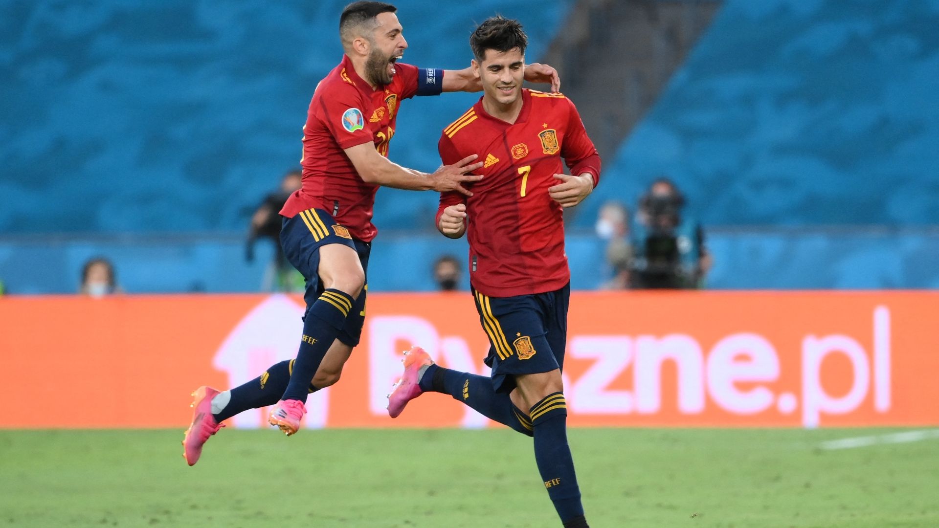 Jordi Alba Alvaro Morata Spain Euro 2020