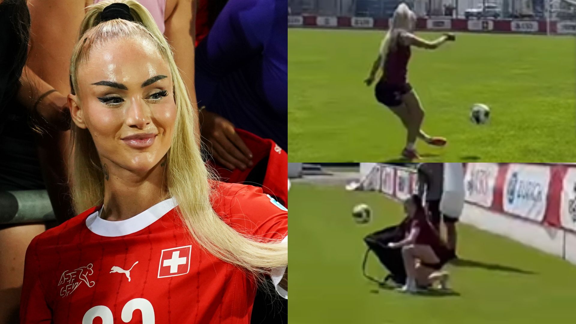 Alisha Lehmann rabona Switzerland training 2025