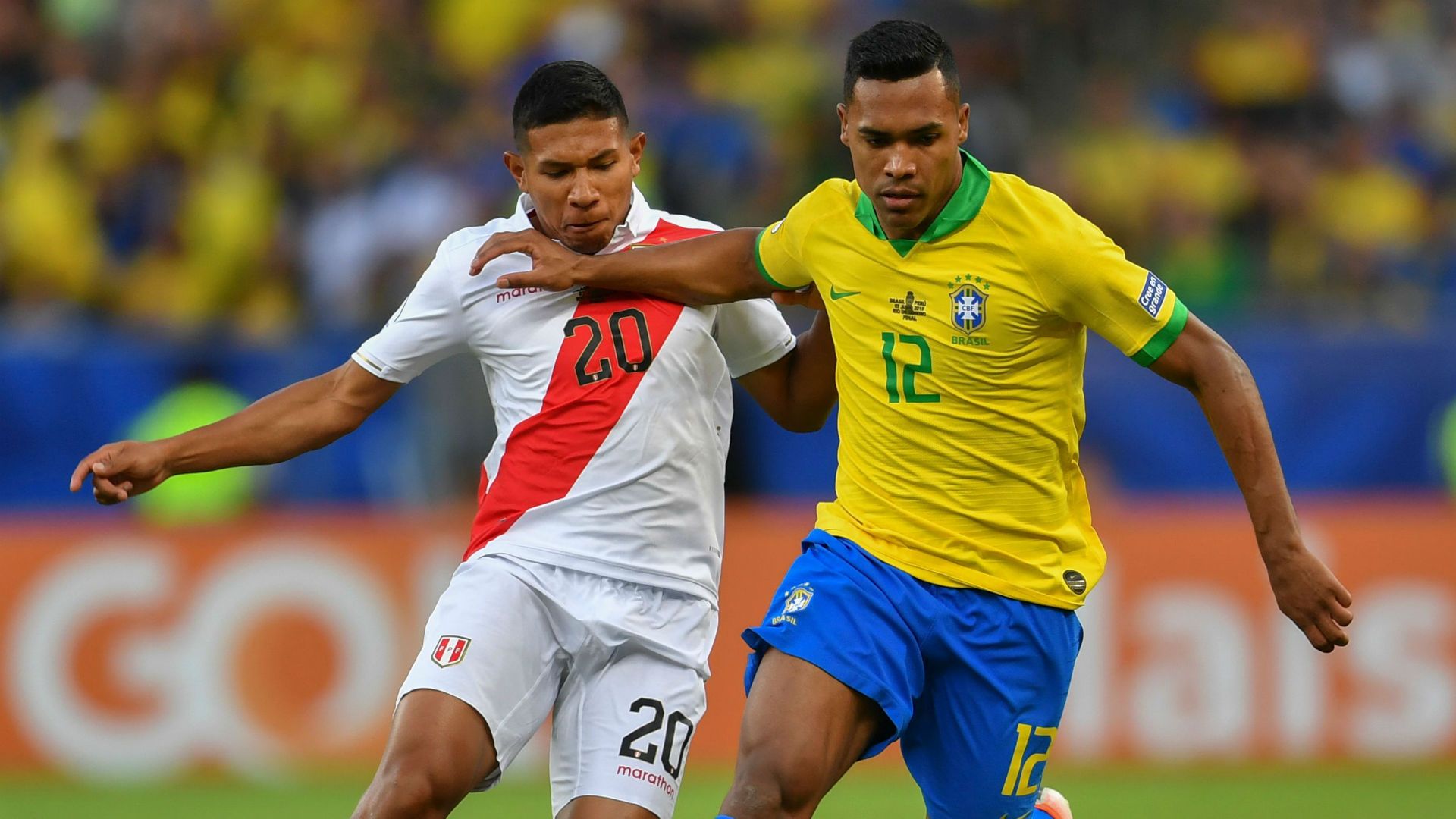 Edison Flores Alex Sandro Brazil Peru Copa America 2019