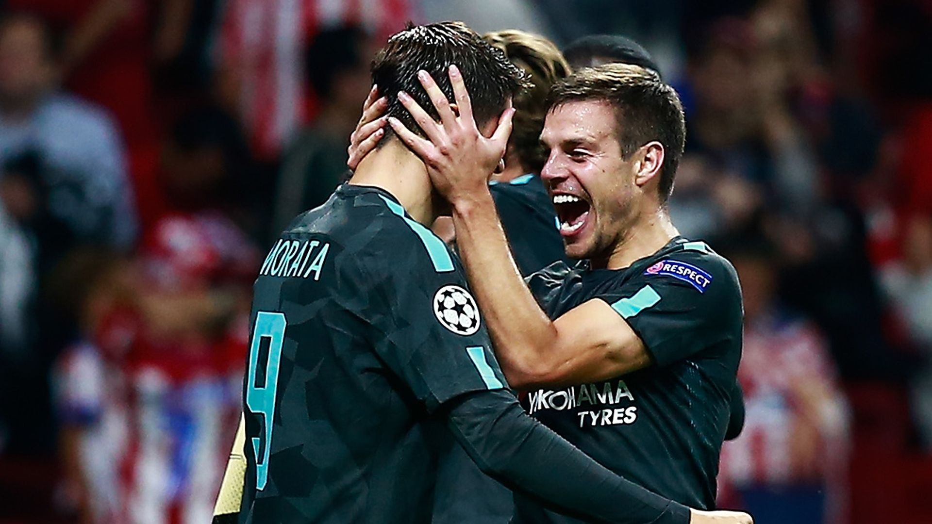 Morata Azpilicueta Chelsea Atletico Madrid Champions League 09272017
