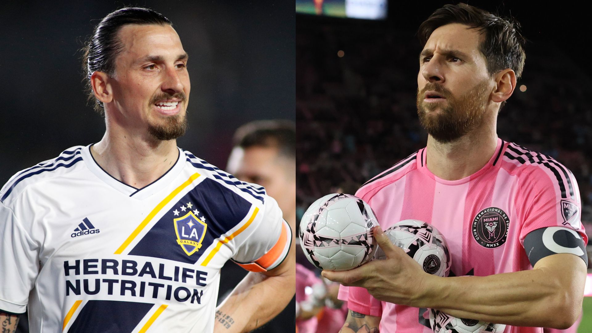 Lionel Messi Zlatan Ibrahimovic MLS Inter Miami LA Galaxy