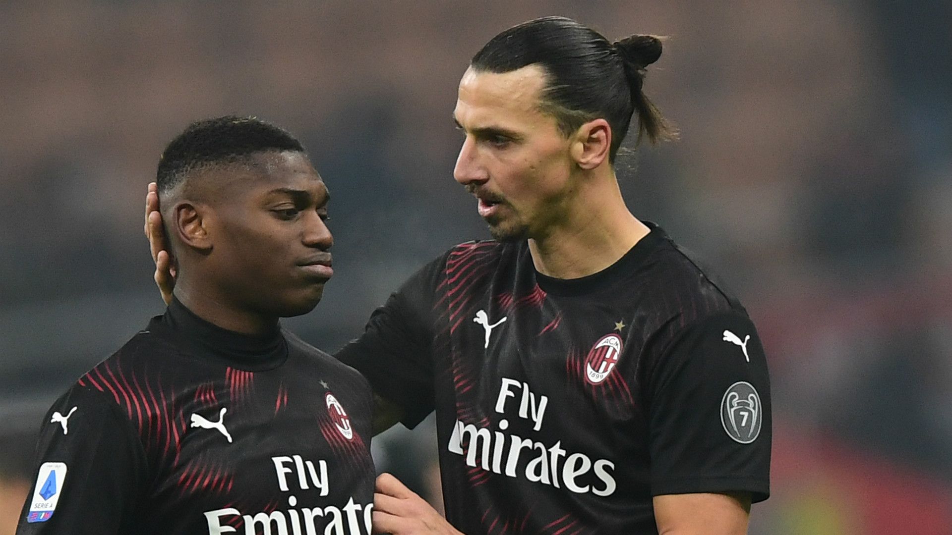 Zlatan Ibrahimovic Rafael Leao Milan